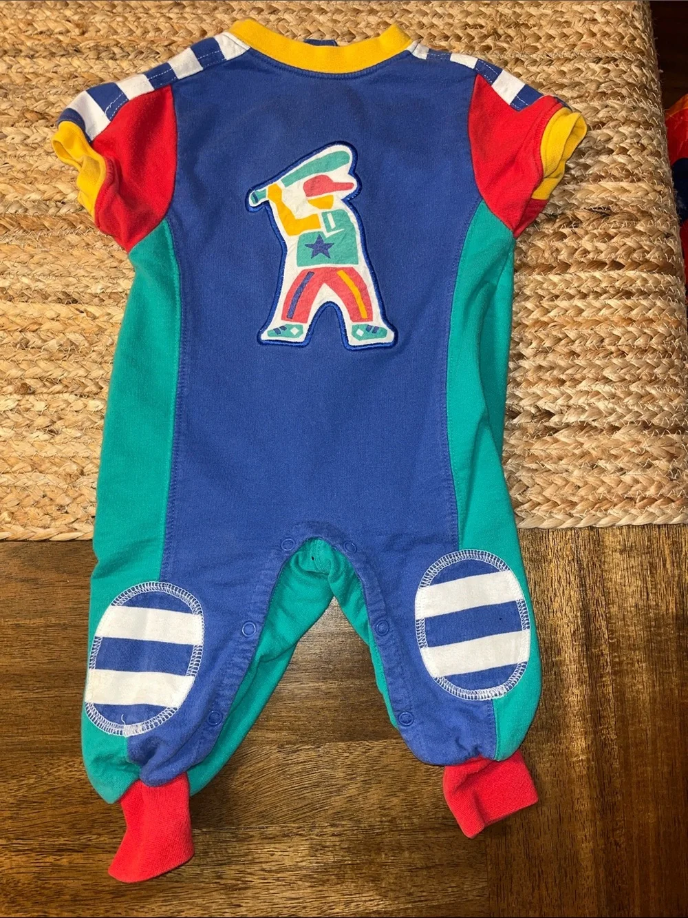 Vintage Gymboree newborn outfit. Baseball colorful
